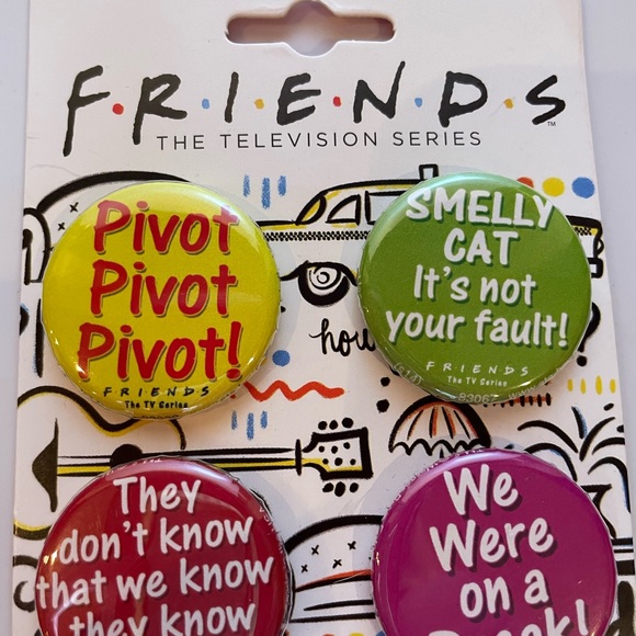 NWT- ‘FRIENDS’; BUTTONS (8 count). - Picture 4 of 4